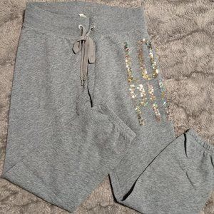 PINK Grey Joggers